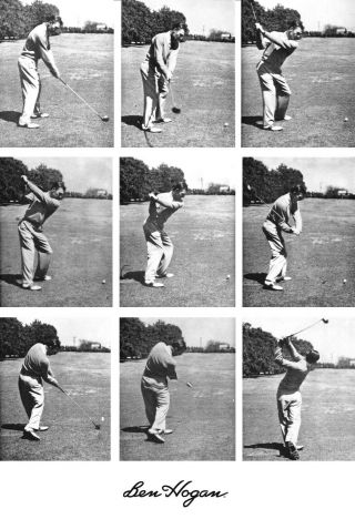 Ben Hogan Golf Swing 9 - Image Action Sequence From 1940 