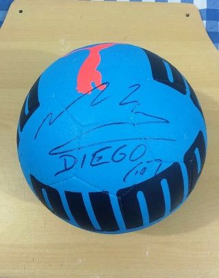 Diego Armando Maradona Football Ball Signed Authentic Autographed