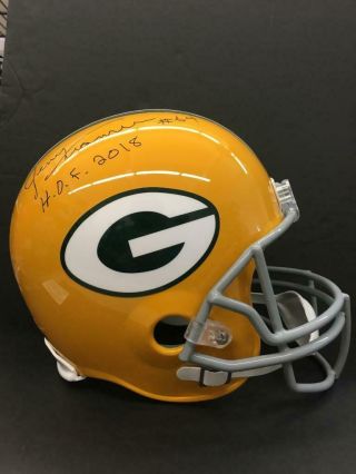 Jerry Kramer Autograph Signed Green Bay Packers Full Size Helmet Auto Leaf