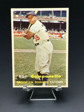 1957 Topps Baseball Roy Campanella Hof Ex - Mt/nm 210 Brooklyn Dodgers Set Break