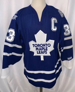 Mats Sundin Toronto Maple Leafs Sewn On Captain Hockey Jersey Sz M Ccm