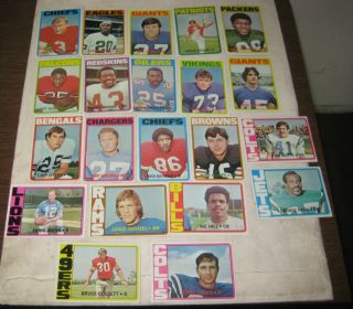 673f - 1 Thirty 1972 Topps Football Cards,  Cards Are Not.  Includes: Stenerud,