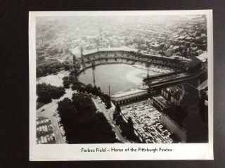 Late 1950s/early 1960s (likely) 8x10” B&w Photo Forbes Field Pittsburgh Pirates