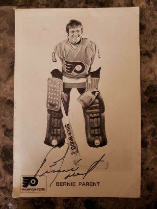 Bernie Parent Autographed Philadelphia Flyers Promotion Photo
