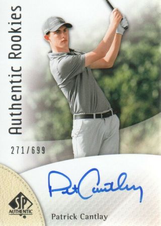 2014 Sp Authentic Golf Card 97 Patrick Cantlay Rookie Auto /699