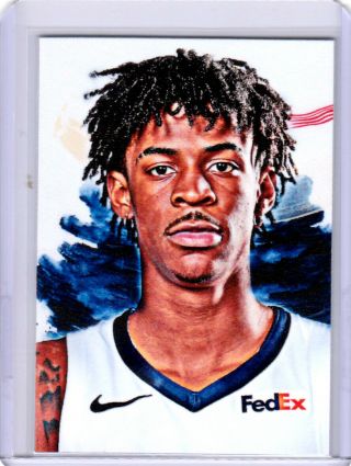 2019 Ja Morant Grizzlies Basketball 1/1 Aceo Sketch Print Card By:q
