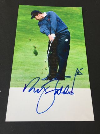 Nick Faldo English Golfer In - Person Signed Autographed Photo 3.  6 X 5.  6