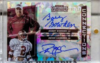 Bobby Bowden & Deion Sanders 2019 Contenders Cracked Ice Auto 02/23 (jersey)