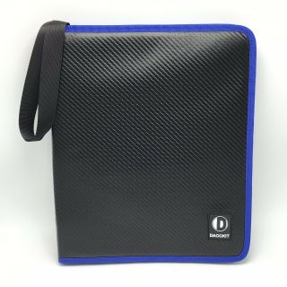 Dacckit Binder Collectible Card Carrying Case 30 Page Black Blue Holds 540 Cards