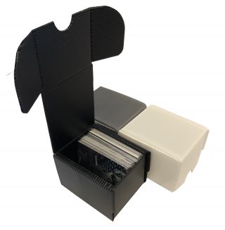 Bundle Of 50 Max Protection 100ct Plastic Trading Card Storage Boxes - Black