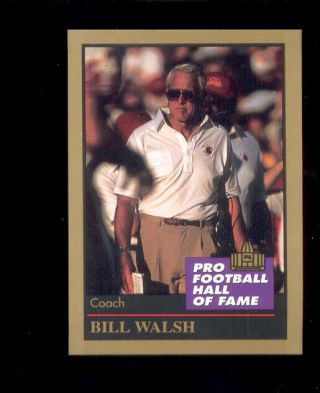 1993/95 Enor Bill Walsh San Francisco 49er Hall Of Fame Card No Number Variation