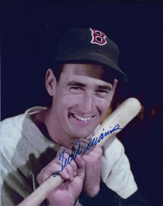 8x10 Color Photo Of Ted Williams,  Live Ink Signed