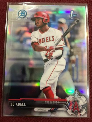 Jo Adell 2017 Bowman Draft Chrome Refractor Rookie Card Rc Laa Angels