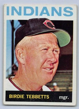 1964 Birdie Tebbetts - Topps Baseball Card 462 - Cleveland Indians - (high)