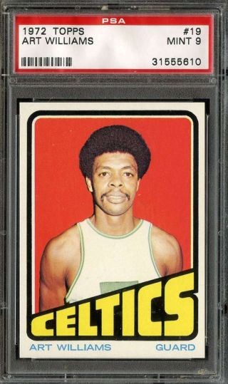 1972 - 73 Topps 19 Art Williams Psa 9 Celtics K3081