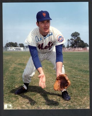 Al Weis Autographed 8x10 Color Photo 1969 Miracle Mets From Show