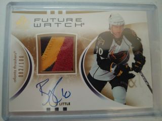 2007 - 08 SP Authentic Auto Patch 3 Col Sam Gagner /100 RC ROOKIE 2