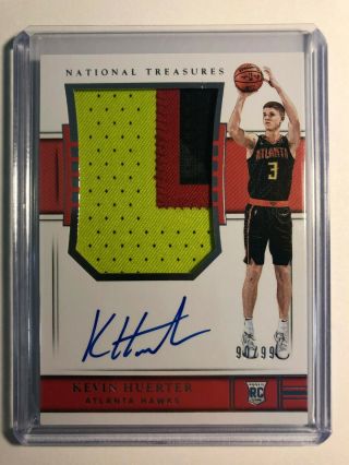2018 - 19 National Treasures Kevin Huerter 125 Rpa Rookie Patch Autograph Auto /99