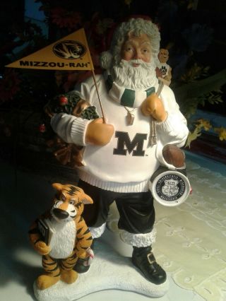 Danbury Santa Figurine University Of Missouri Mizzou Tigers Football Coach