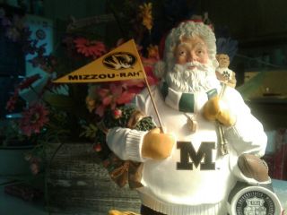 Danbury Santa Figurine University of Missouri MIZZOU TIGERS Football Coach 2