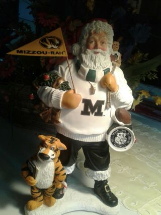 Danbury Santa Figurine University of Missouri MIZZOU TIGERS Football Coach 3