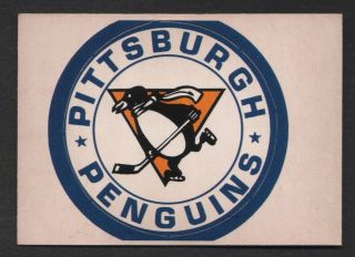 72/73 Opc Hockey Pittsburgh Penguins Team Logo Insert Card