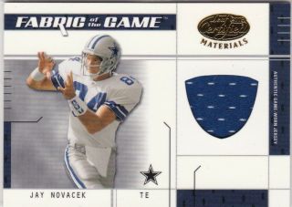Jay Novacek Dallas Cowboys 2003 Certified Nfl Fabric Of The Game Jersey /50