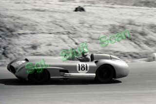 1960 Grand Prix Racing Photo Negatives (5) Mercedes,  Jaguar,  Corvette,  Maserati