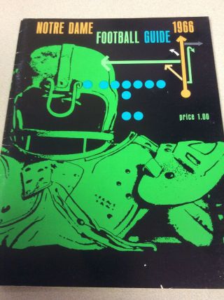 Norte Dame Football Guide 1966,  Includes All Time Records