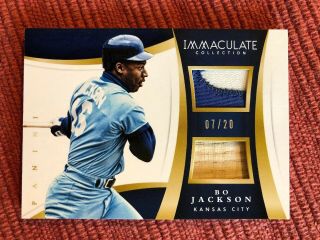 2015 Immaculate Bo Jackson Patch Bat Card 7/20