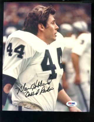 Marv Hubbard Oakland Raiders 8x10 Photo Signed Autograph Auto Psa/dna Football