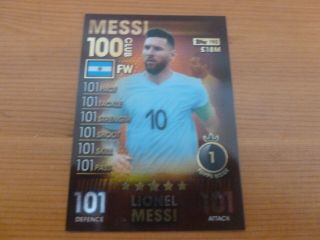 Match Attax 101 Lionel Messi 100 Club 2019