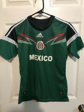 Youth Adidas Authentic Mexico Soccer Jersey Sz Xl 14 Chicharito