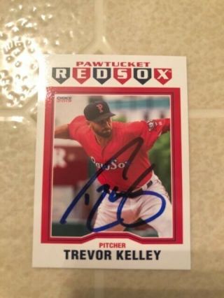 Trevor Kelly 2019 Pawtucket Red Sox Signed Card Red Sox