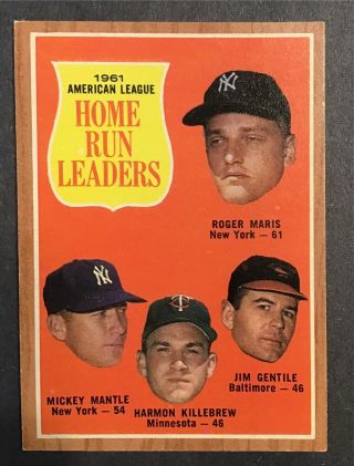 1962 Topps 53 Al Home Run Leaders Vg - Vgex