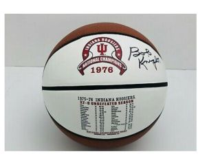 Bob Knight Indiana Hoosiers Signed Basketball (jsa)