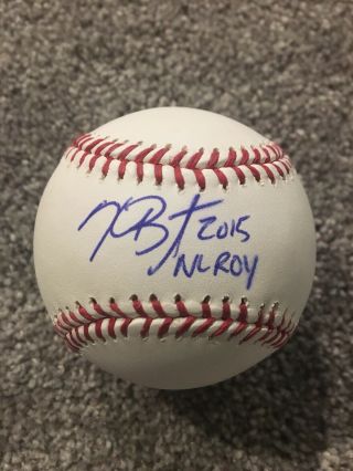 Kris Bryant Auto Signed Romlb Chicago Cubs 2015 Nl Roy Inscription Fanatics Mlb