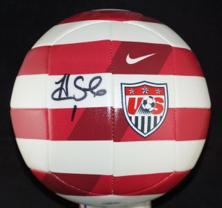 HOPE SOLO 1 USA Olympic World Cup Team USA Signed Soccer Ball,  PSA 4A80837 2