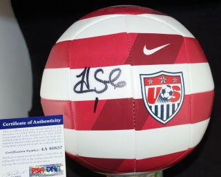 HOPE SOLO 1 USA Olympic World Cup Team USA Signed Soccer Ball,  PSA 4A80837 3