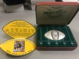 The Highland Silver Medallion Football Brett Favre Packers /5000