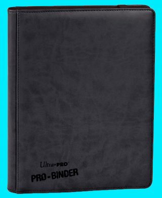 Ultra Pro 9 Pocket Premium Leatherette Black Binder Storage 360 Card 20 Pages