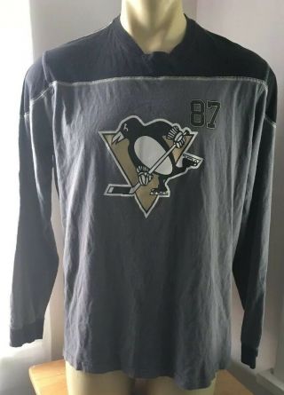 Sidney Crosby 87 Pittsburgh Penguins Long Sleeve Jersey Shirt Xl Nhl