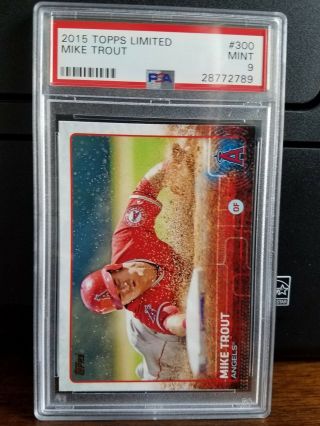 2015 Topps Limited Edition Mike Trout Angels Baseball Card 510 Psa 9 Pop 7