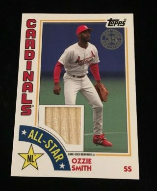 2019 Topps Series 2 Ozzie Smith 1984 Topps 35th Anniversary Game Bat Relic