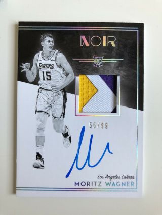 18 - 19 Noir Black & White Moritz Wagner Rookie Patch Autograph Auto Card 55/99