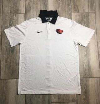 Nike Oregon State Beavers Sideline Issued Polo Shirt Large Coach Team Exclusive