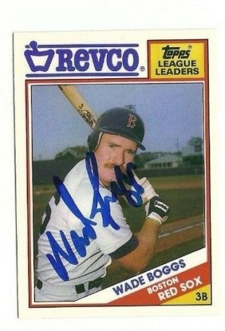Wade Boggs 1988 Topps Revco Signed Auto Autographed Card Red Sox