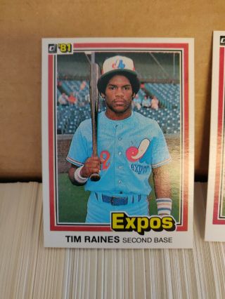 1981 Donruss Baseball Complete Set 605 Cards w/ Henderson Nolan Ryan Raines Rc 2