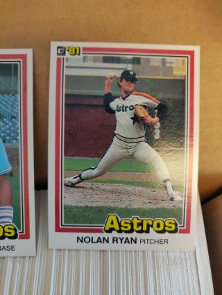 1981 Donruss Baseball Complete Set 605 Cards w/ Henderson Nolan Ryan Raines Rc 3