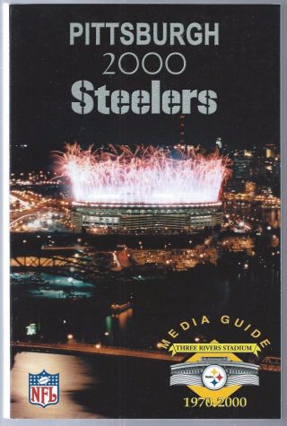 2000 Pittsburgh Steelers Nfl Football Media Guide Record Book
